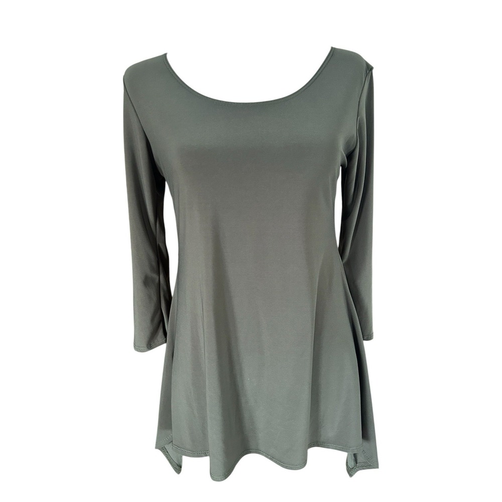 Prospect Blvd NWT Olive Green Top Asymetrical Hem SZ S